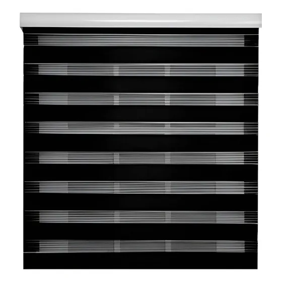Cortina Blackout Roller Eoland 60 X 200 Negro Persianas Liso Pvc Doble Cortinas Roler Duo Dia Y Noche Color Medida