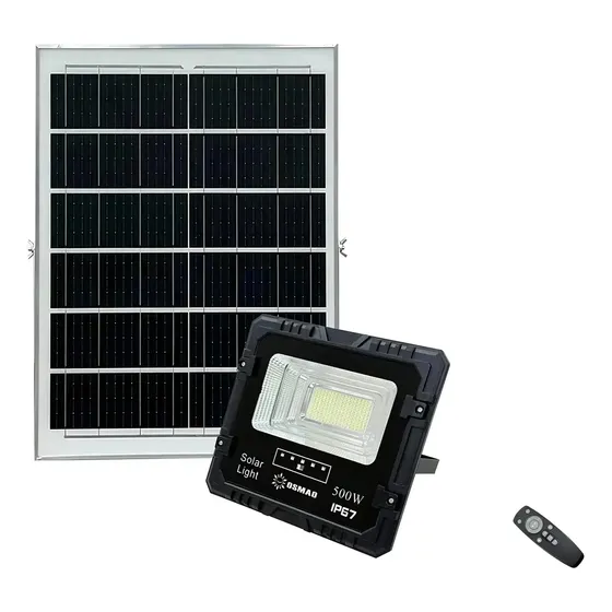 Foco Solar 500w Panel Solar Y Control Remoto Ip 67 | Cuotas sin interés