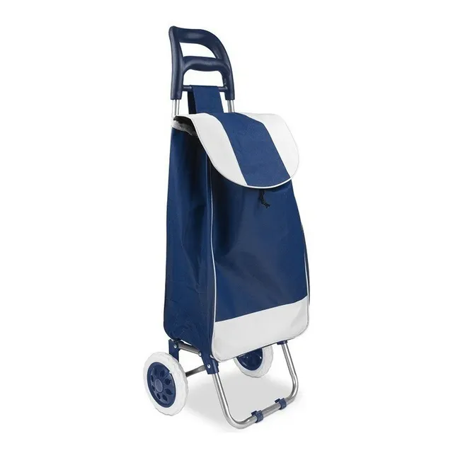 Carrito De Compras Plegable Mandado Multiusos Reforzado Azul Marino