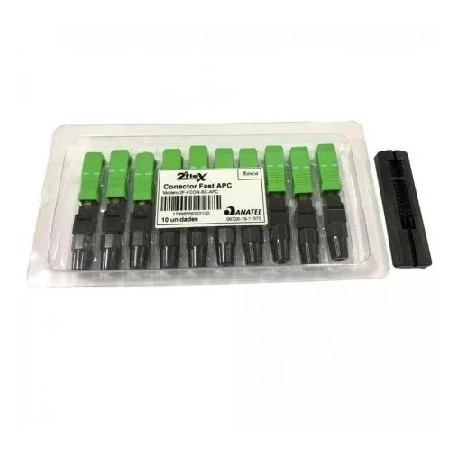 100 Pcs Conector Fast Campo Fibra Optica Ftth Sc Apc 2 FLEX