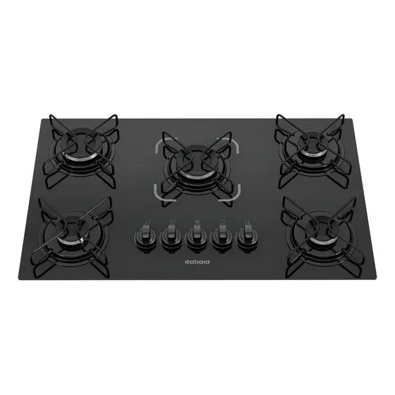 Fogão Cooktop Gás Itatiaia Essencial 5 NG Bocas Chama Preto 127V/220V