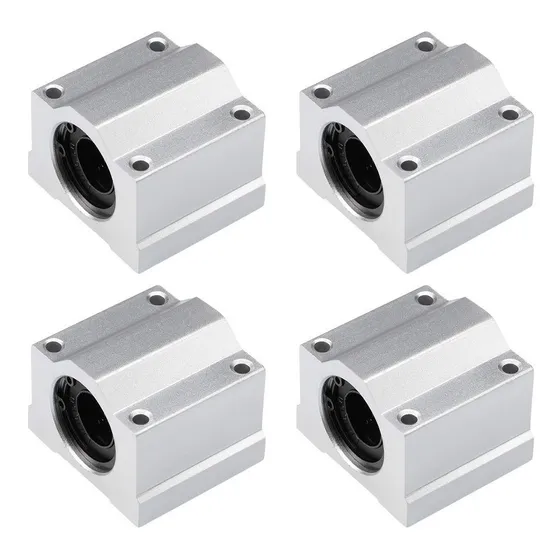 Kit 4 Pillow Block 8mm Com Rolamento Para Eixo Linear SC8UU Tpcid