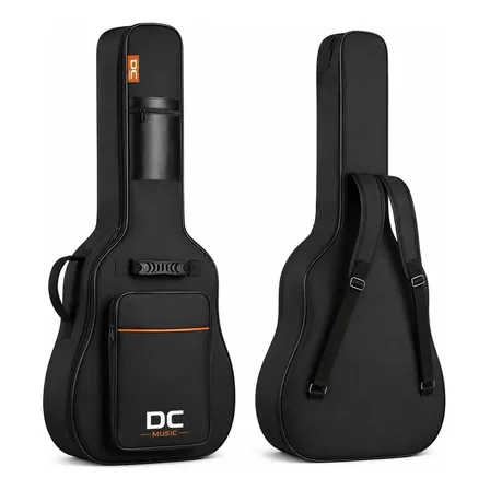 Capa Bag Luxo Acolchoada Estofada P/ Violão Classico Folk Preto