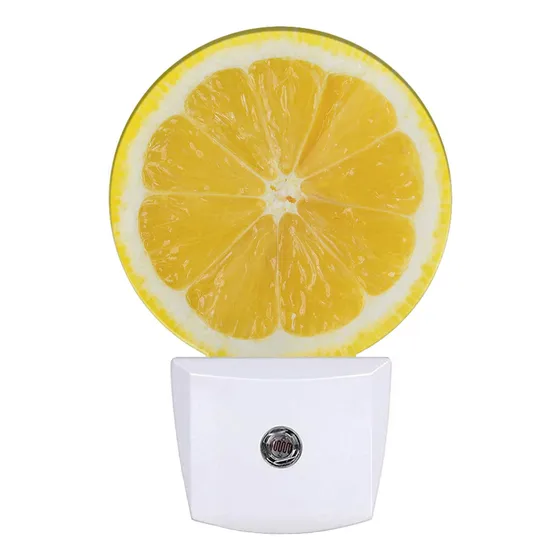 Lampara Noche Rodaja Fruta Limon Luz Nocturna Verano Sensor