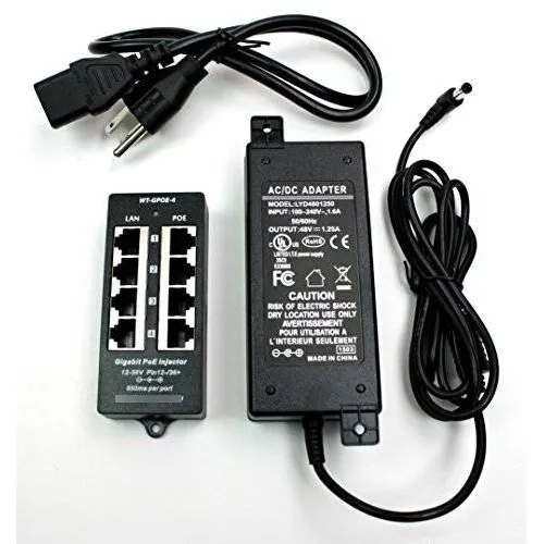 Wt-gpoe-4-48v48w Gigabit Poe Pasivo De 4 Puertos Power Over 