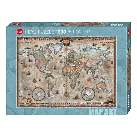 Rompecabezas Heye Map Art De 1000 Piezas