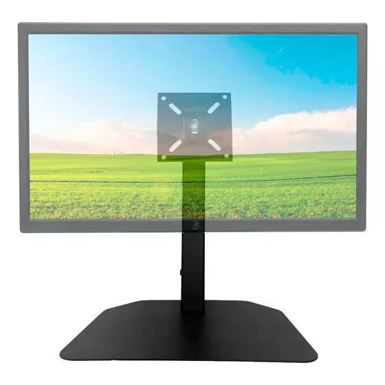 Suporte Para Monitor Base De Mesa Elevado Com Ajuste De Altura Inclinavel Elevador Torre 14 A 32 Polegadas - Preto