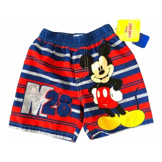 Short Playero De Niño,traje De Baño De Disney Mickey Mause