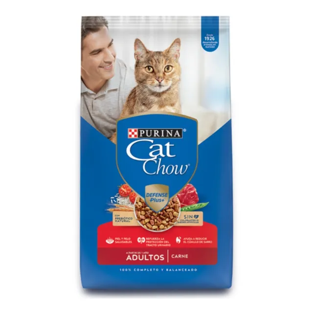 Alimento Cat Chow Defense Plus para gato adulto sabor carne de 8 kg