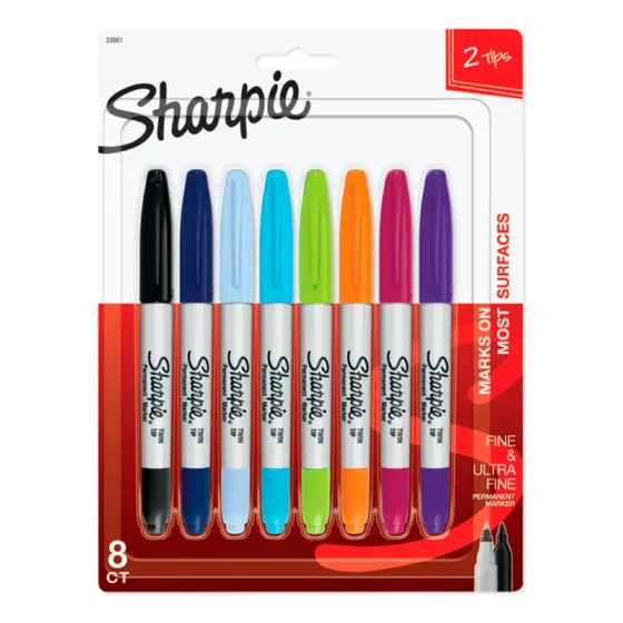 Set 8 Marcadores Sharpie Doble Punta Surtidos