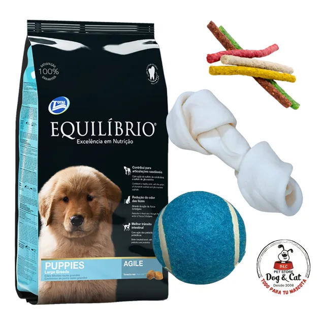 Alimento Equilibrio Cachorro Raza Grande 15kg + Regalos!!!