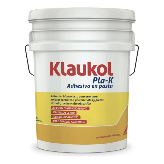 Klaukol Pla-k 30kgs Adhesivo En Pasta P/placa De Yeso