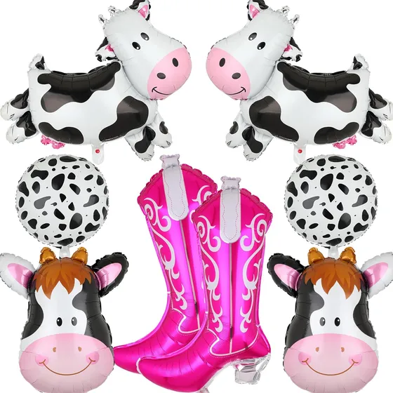 8 Globos De Las Vaqueros Occidentales ,globo De Vaca Lechera