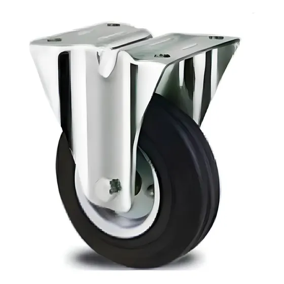 Rueda Caster De 4 Rin Acero Galvanizado Con Base Fija