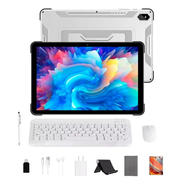 Tablet 10.1 8gb+128gb Tablet A Prueba De Caídas Con Teclado