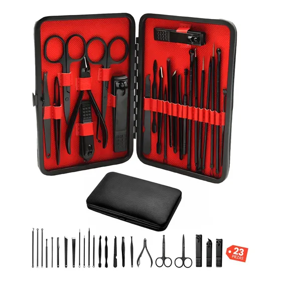 Set De Manicura Pedicura Pies Manos Corta Uñas 23 Piezas 