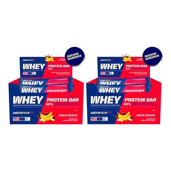 Whey Protein Bar Mervick Lab Proteina X 24 Unidades