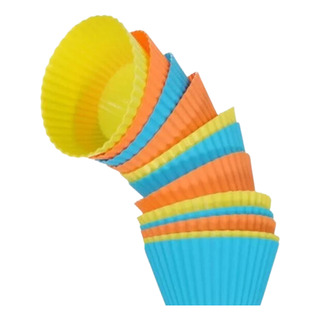 Molde Para Hornear Silicon Set De 12 Muffin Varios Colores Molde Para Hornear Silicon Set De 12 Muffin Varios Colores