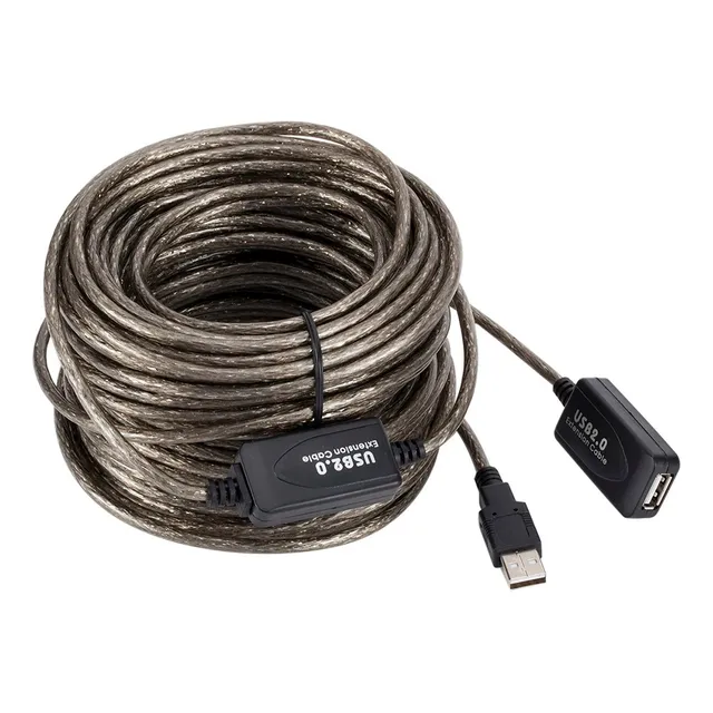 Extensão Usb 20 Metros 2.0 Amplificado Extensor Usb