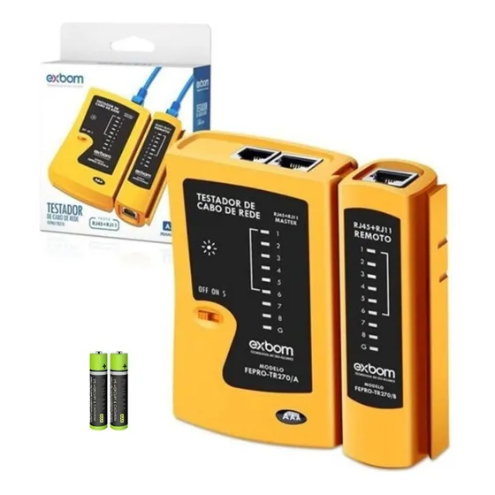 Testador De Cabos Rede Lan Rj45 Rj11 Telefonia Cat5 Utp