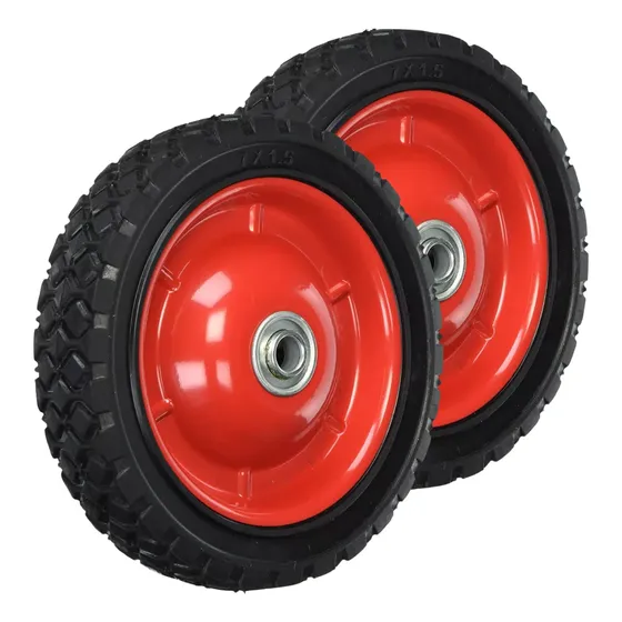 Ruedas Macizas Carro, Cortadora Pasto 7 Pulgadas (set De 2)