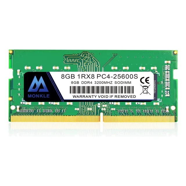 Laptop Memory Ram Monkle 8gb Ddr4-3200mhz Sodimm Pc4-25600