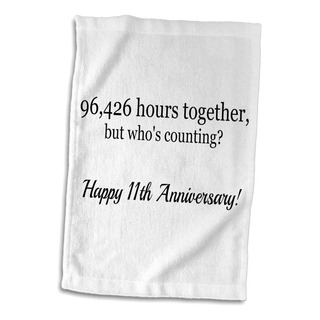 3d Rose 11th Anniversary-hours Together Toalla De Mano, 15 X 3d Rose 11th Anniversary-hours Together Toalla De Mano, 15 X