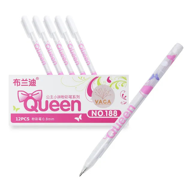 12 Plumas Bolígrafos Tinta Blanca Gel Blanco Hoja Negra
