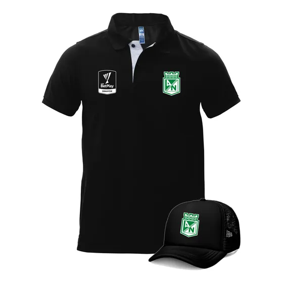 Camiseta Polo + Gorra Atletico Nacional  Futbol Verdolaga
