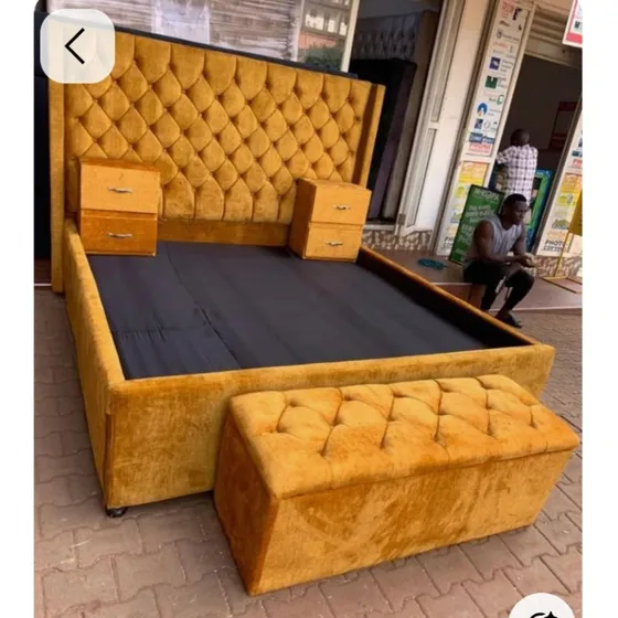 Cama Matrimonial Con Mesa De Noche Y Baúl Mueblestkhome