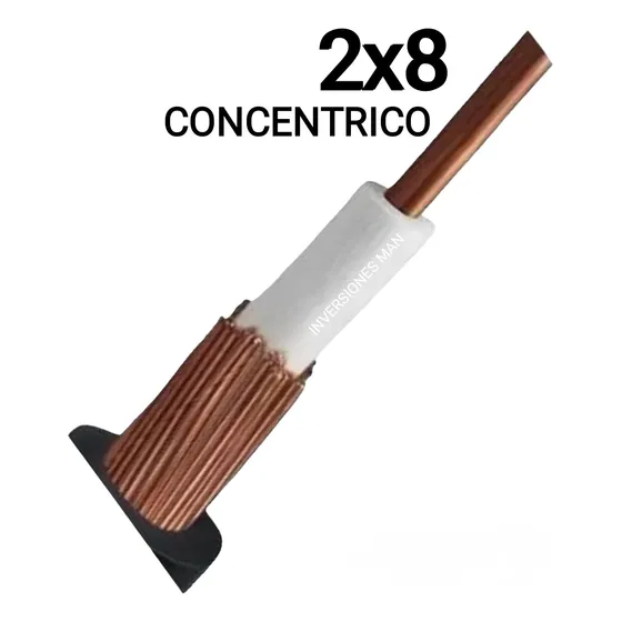 Conductor Concentrico 2x8 Cable Nacional 100% Cobre Nuevo