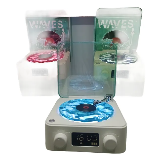Mini Rockola -vinilo -bluetooth- Con Auxiliar -de Sonido