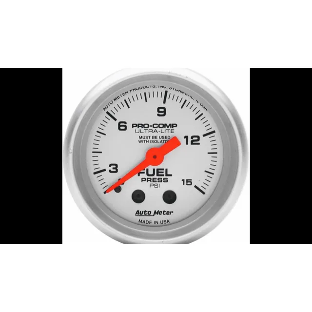 Relog Presion De Gasolina Auto Meter 15psi