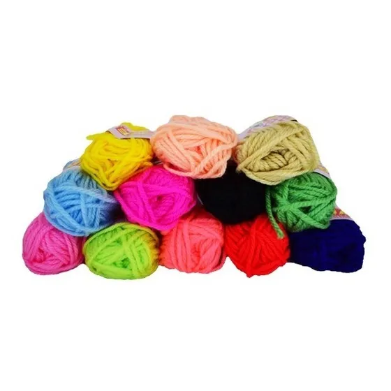 Lana Escolar X 12 Unidades Colores Surtidos De 16gr Cada Una