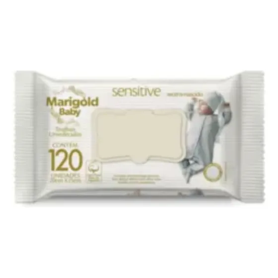 Toalha Lenço Umedecido Recém Nascido Marigold 120 Unid
