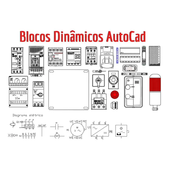 Blocos Dinâmicos Auto - Cad Comandos Elétricos - Completo.