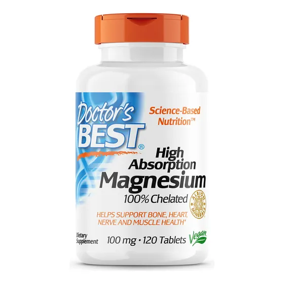 Suplemento Doctor's Best De Magnesio De Alta Absorción 100 M