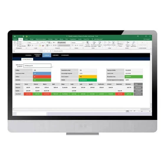 Plantilla Para Inventarios Y Ventas Con Graficos Automatica