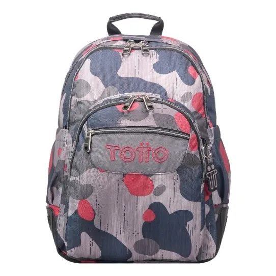Bolso Morral 44cm Escolar Totto Ecole Rayol Estampado 4y6
