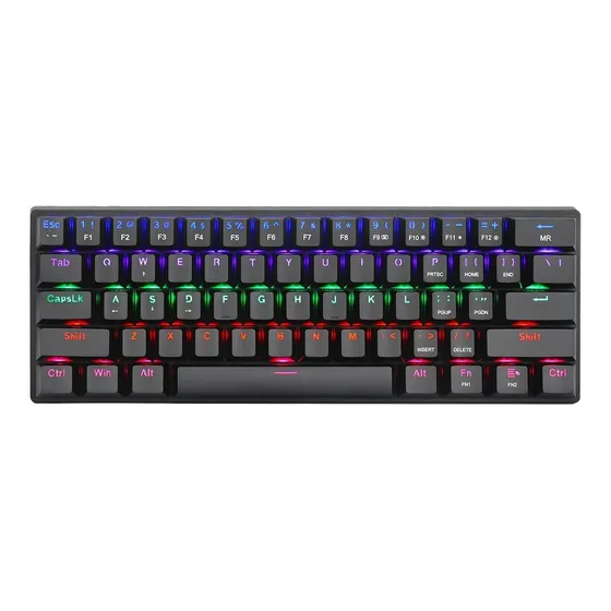 Teclado Mecánico Gamer Arena T-tgk321 60% Brown Switch Rgb