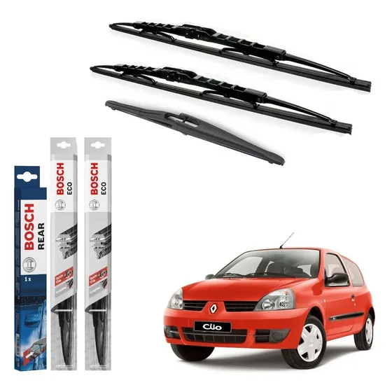 Kit 3 Escobillas Limpiaparabrisas Bosch - Renault Clio 2