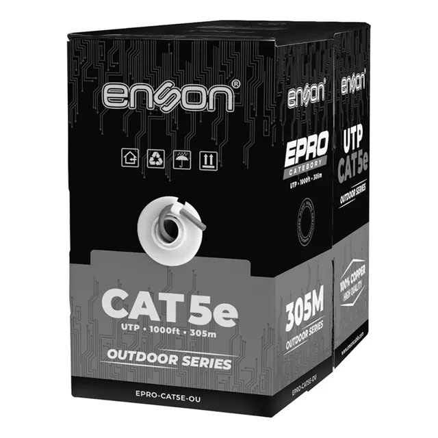 Cable Utp Exterior Cat5e 100% Cobre Bobina 305mts Video Cctv 