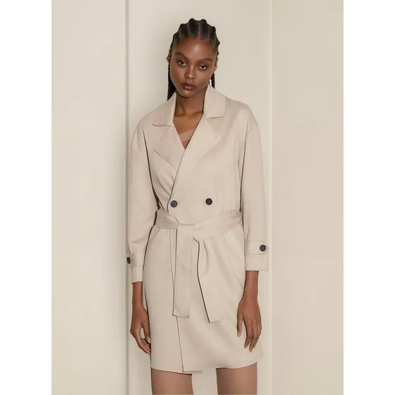 Chaqueta Mujer Beige Seven Poliéster 28080816-20182