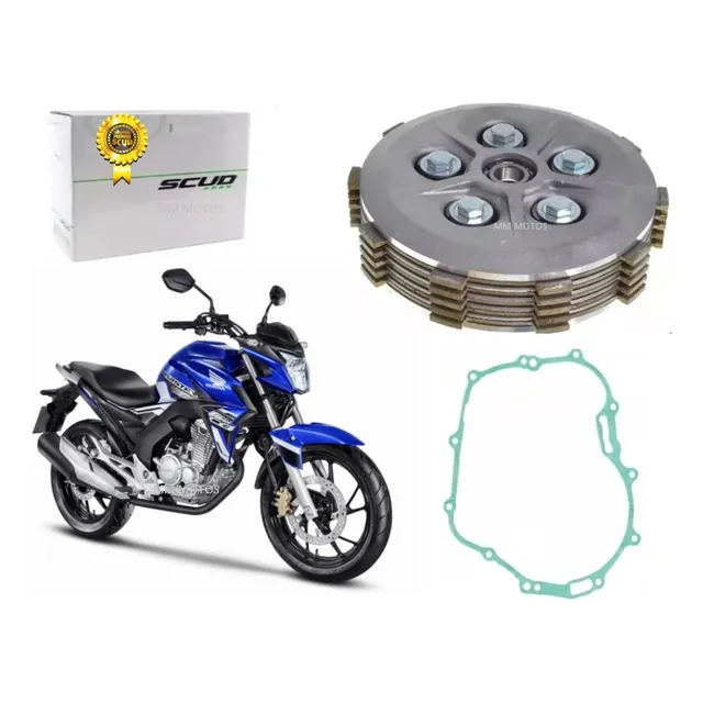 Kit Embreagem Cb250 Twister Cb 250 2016 Ate 2022 Cb250f Scud