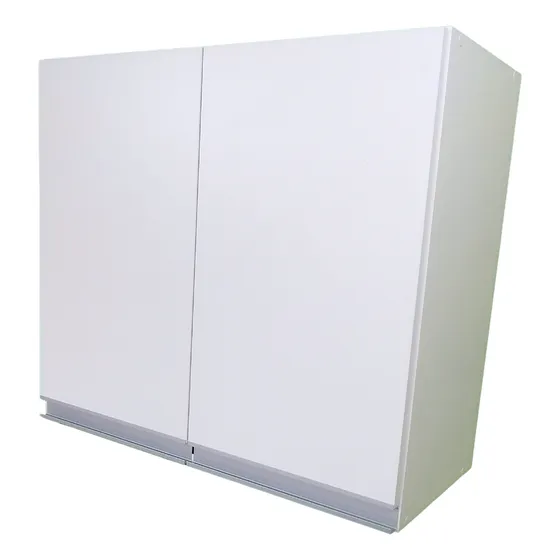 Armário Aéreo 70cm MDF Lavanderia 2 Portas De Parede Montado Cor Branco EJV Shoop