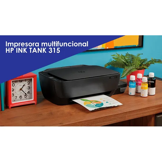 Impresora Hp Ink Tank 315 Color Inyección A Tinta