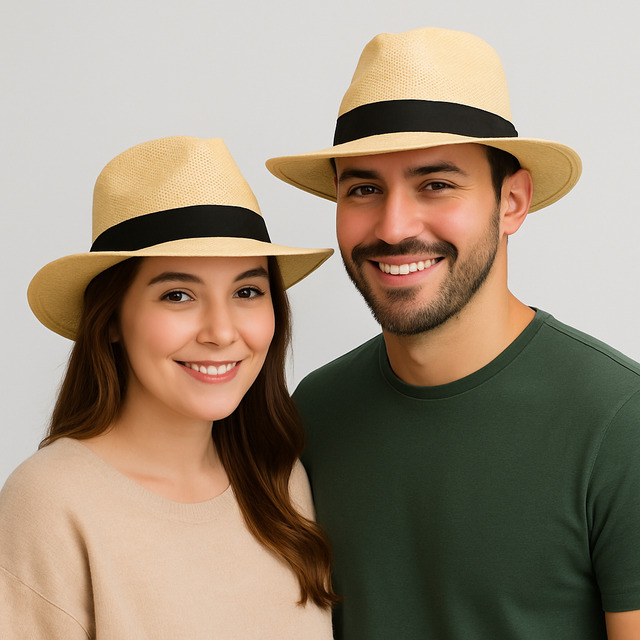 Chapéu Estilo Panamá Estiloso Aba Larga Praia Verão Casual