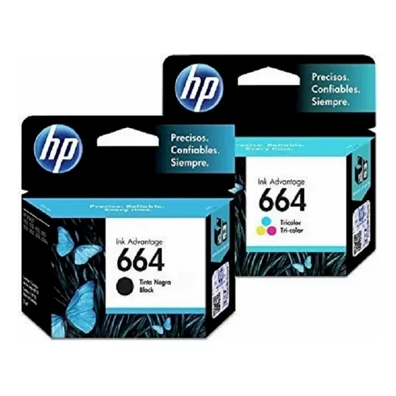 Combo De Cartuchos Hp 664 De Tinta Negro + Tri-color/deskjet