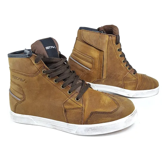 Botas Cuero Moto Impermeable Con Protecciones Commuter Stav