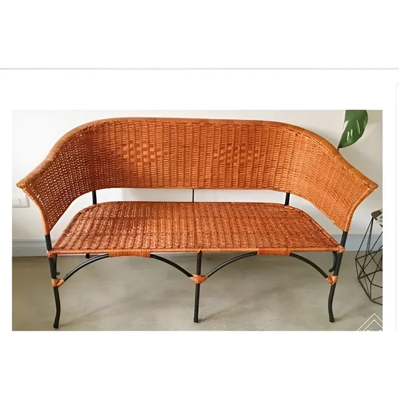 Silla Sofá En Mimbre Natural